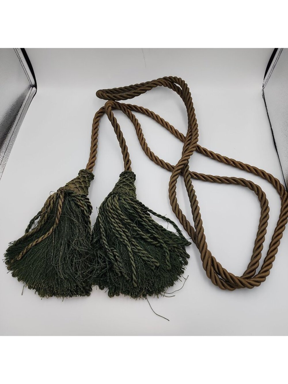 Tassel Drapery curtain Tie Back Green 12 Ft